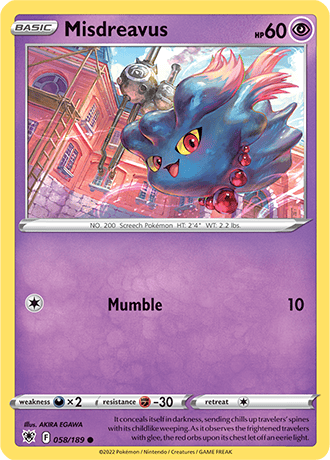 Misdreavus  58/189 Pokémon TCG Astral Radiance