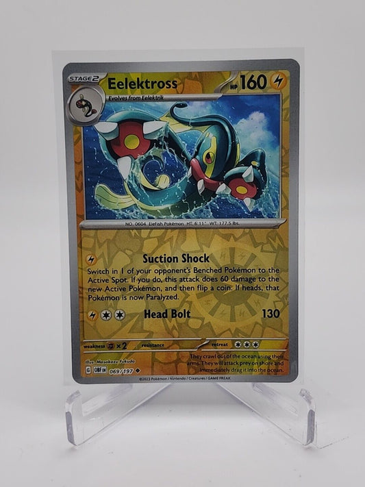 69/197 Eelektross [Reverse Holo] Pokémon TCG Obsidian Flames