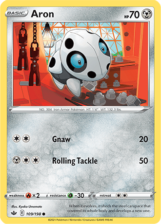 Aron [Reverse Holo]  109/203 Pokémon TCG Chilling Reign