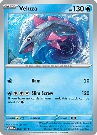 Veluza [Reverse Holo]  56/193 Pokémon TCG Paldea Evolved