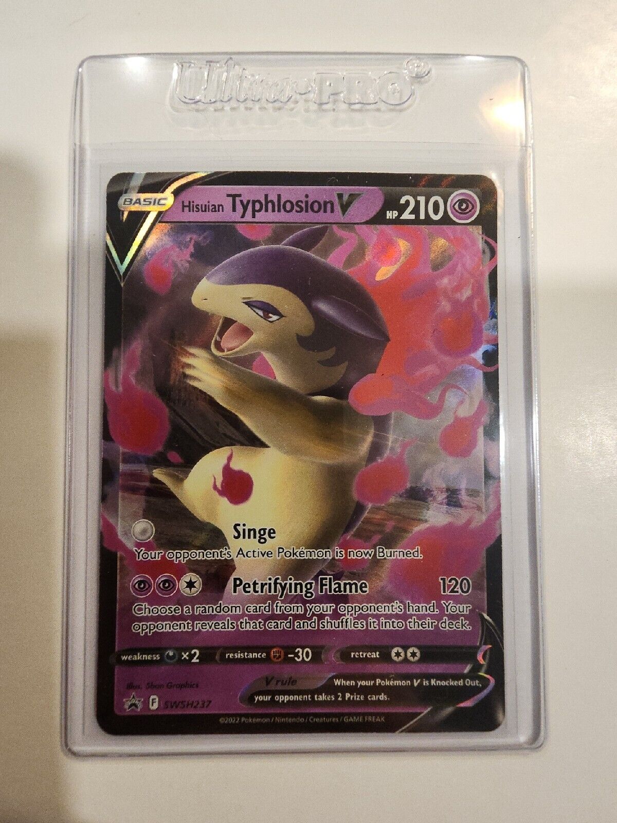 Hisuian Typhlosion V SWSH237 Sword & Shield Holo Rare Pokémon TCG