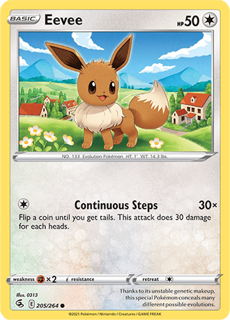 Eevee  205/264 Pokémon TCG Fusion Strike