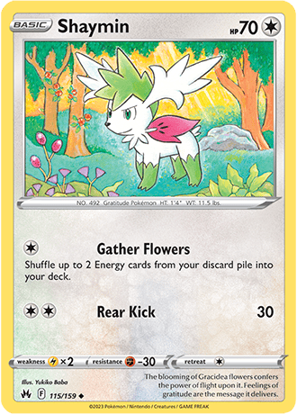 Shaymin  115/159 Pokémon TCG Crown Zenith