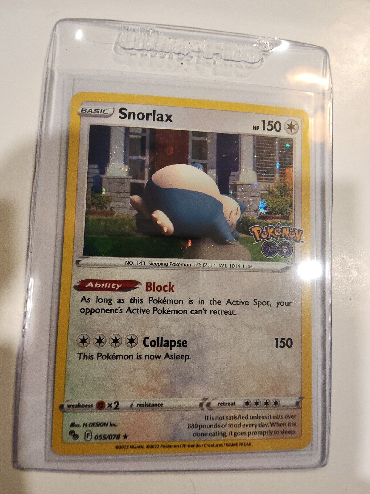 Pokémon - SNORLAX 055/078 - Pokémon GO - Cosmic Holo Rare