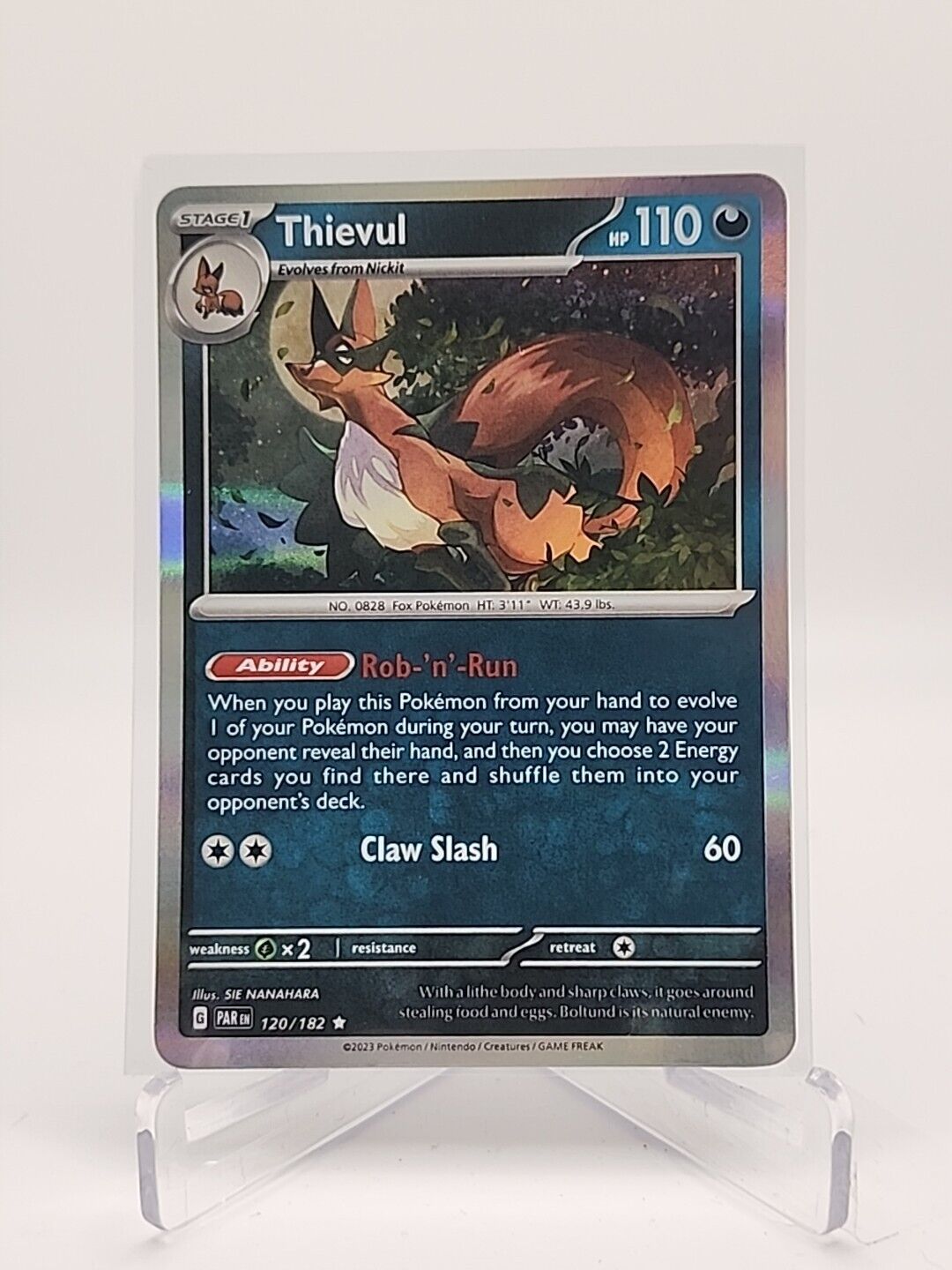 Thievul [Holo]  120/182 Pokémon TCG Paradox Rift