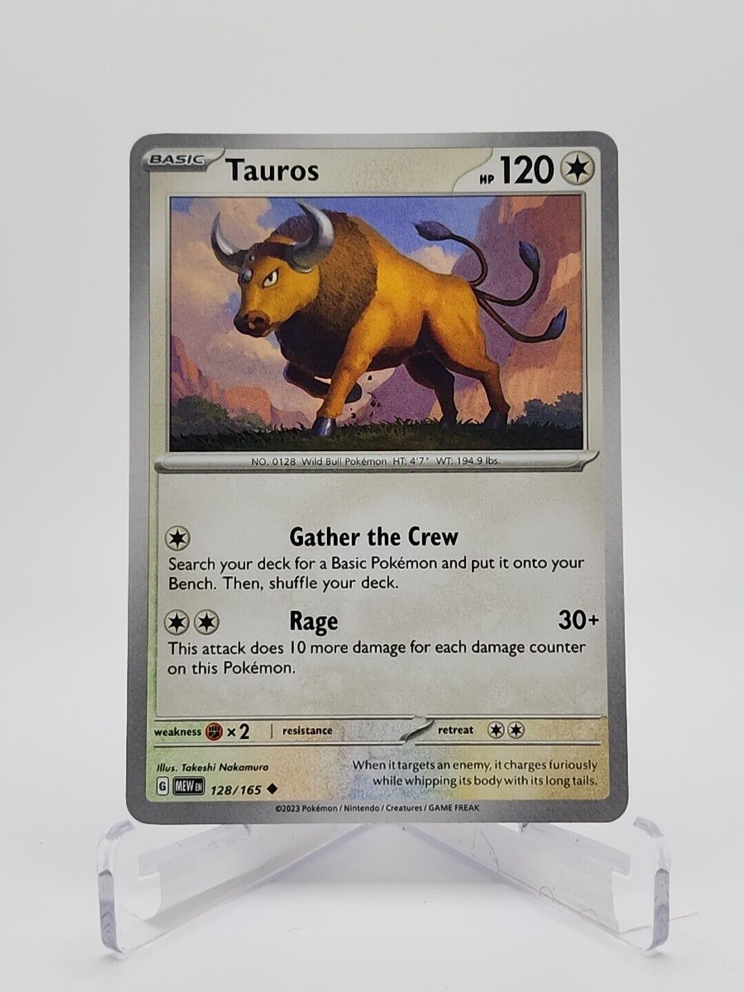 128/165 Tauros  Pokémon TGC Scarlet & Violet - 151