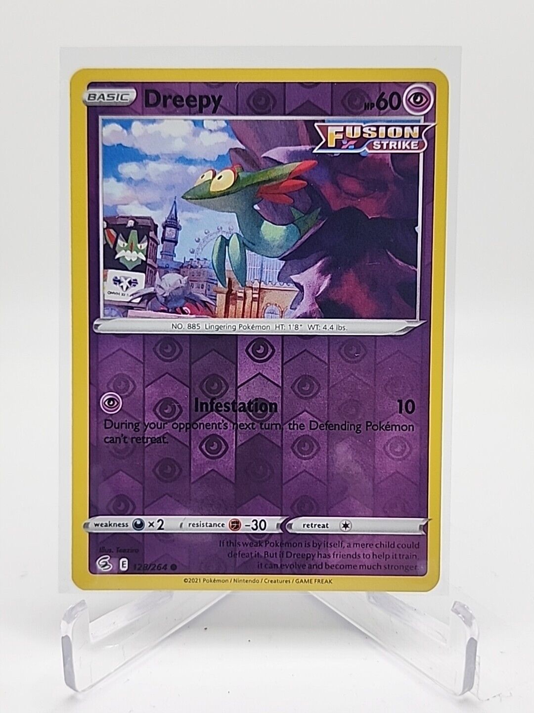 Dreepy [Reverse Holo]  128/264 Pokémon TCG Fusion Strike