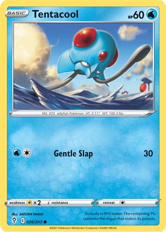 Tentacool  26/203 Pokémon TCG Evolving Skies