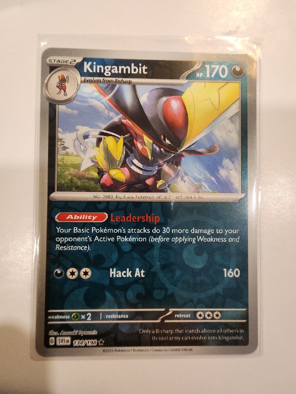 Kingambit [Reverse Holo] 134/198 Pokémon TGC Scarlet & Violet