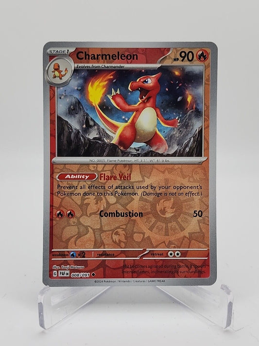 Charmeleon [Reverse Holo]  8/91 Pokémon TCG Paldean Fates