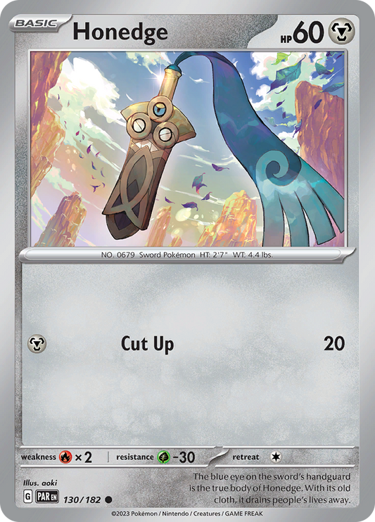 Honedge  130/182 Pokémon TCG Paradox Rift