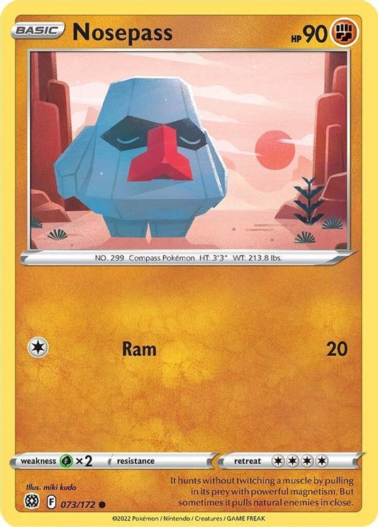 Nosepass  73/172 Pokémon TCG Brilliant Stars