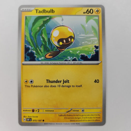 Tadbulb 75/197 Pokémon TGC Obsidian Flames