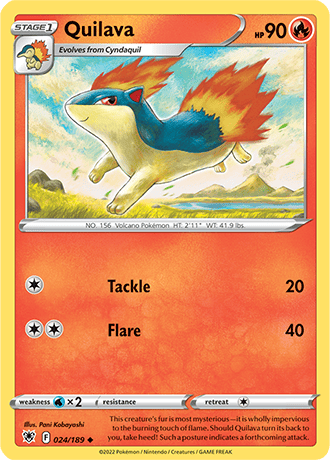 Quilava  24/189 Pokémon TCG Astral Radiance