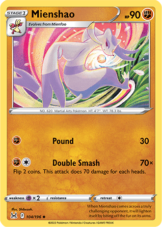 Mienshao  104/196 Pokémon TCG Lost Origin