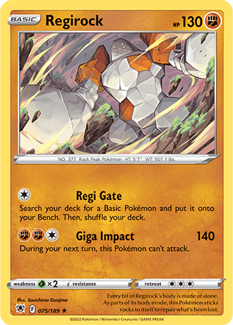 Regirock  75/189 Pokémon TCG Astral Radiance