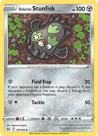 Galarian Stunfisk  127/196 Pokémon TCG Lost Origin