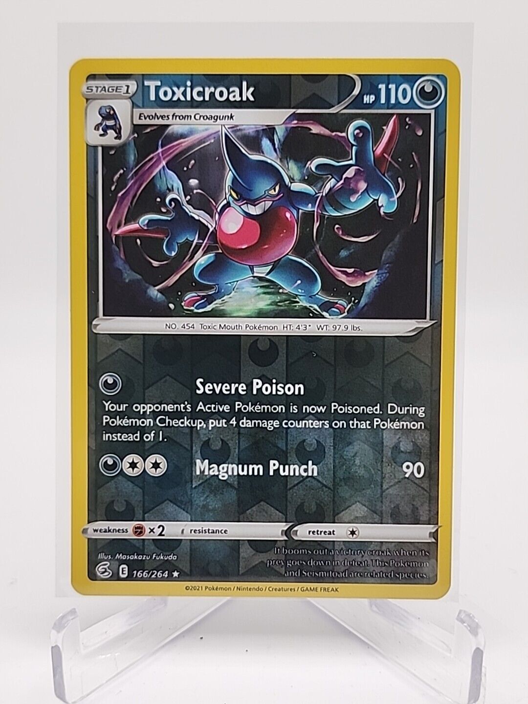 Toxicroak [Reverse Holo]  166/264 Pokémon TCG Fusion Strike