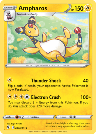 Ampharos  56/203 Pokémon TCG Evolving Skies