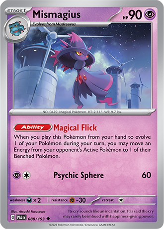 Mismagius  88/193 Pokémon TCG Paldea Evolved