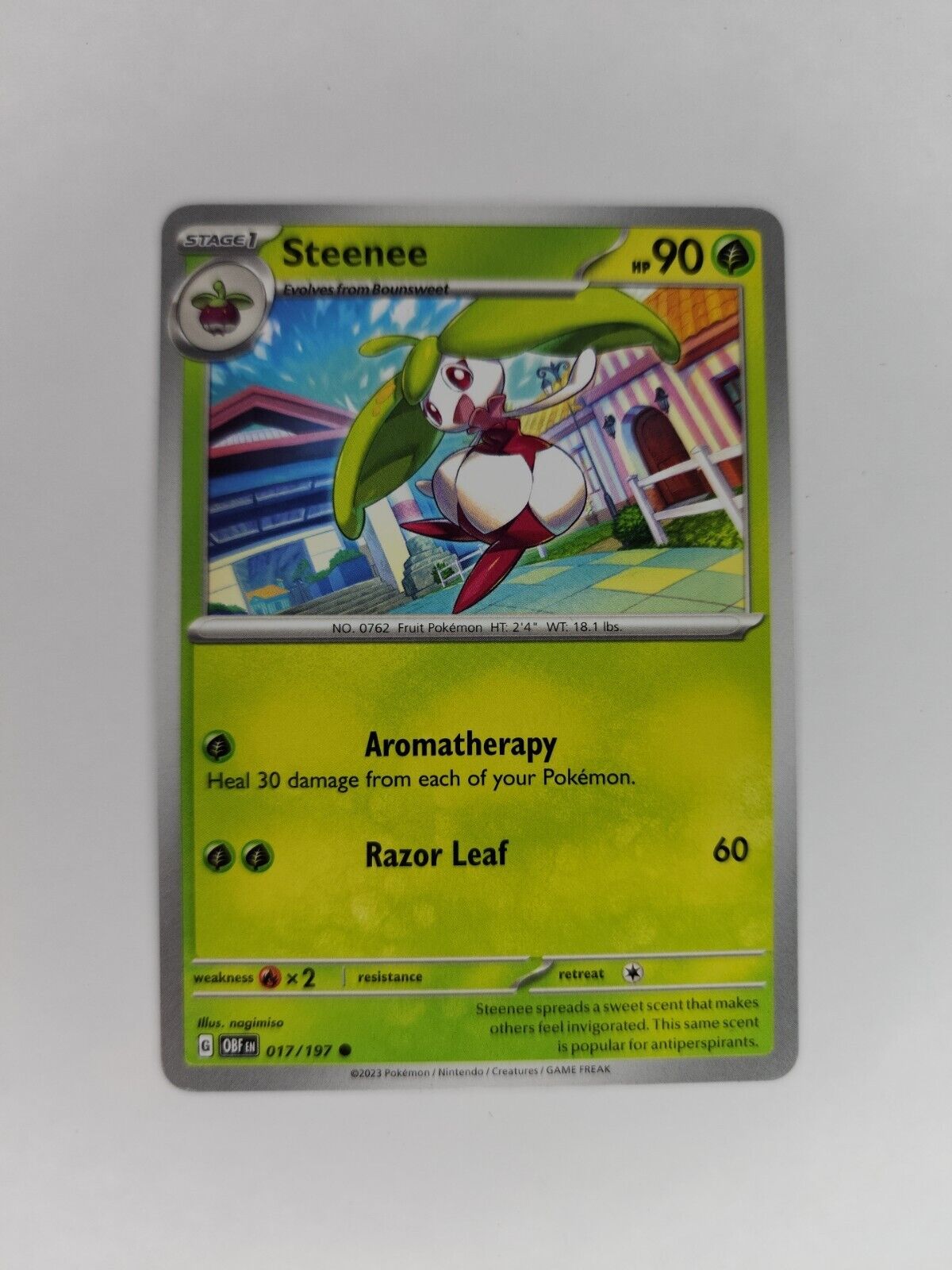 Steenee 17/197 Pokémon TGC Obsidian Flames