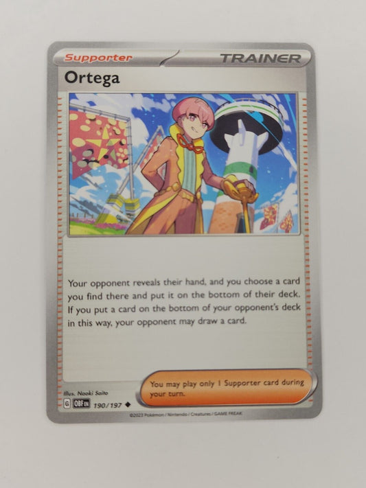 Ortega 190/197 Pokémon TGC Obsidian Flames