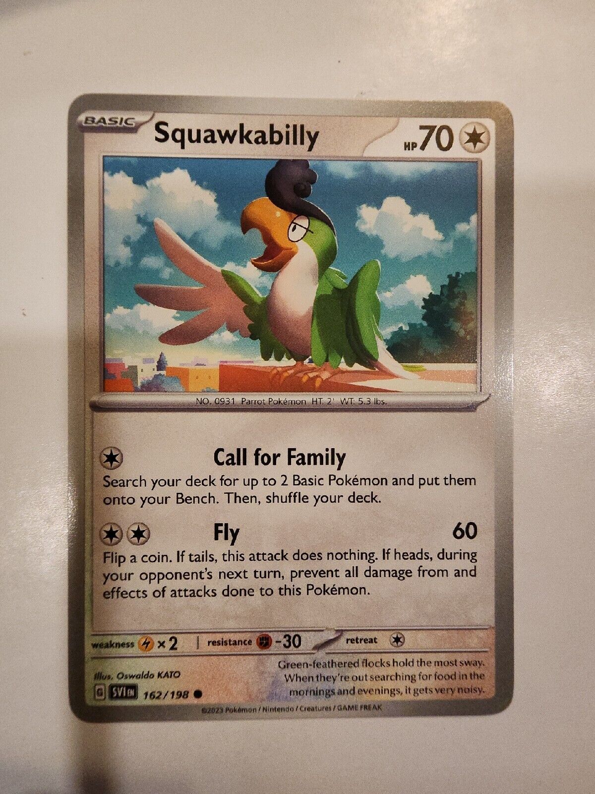 Squawkabilly 162/198 Pokémon TGC Scarlet & Violet