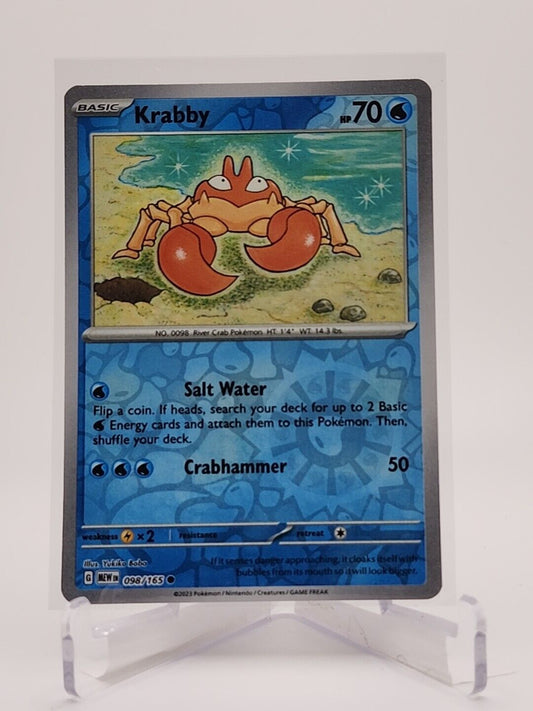 98/165 Krabby [Reverse Holo]  Pokémon TGC Scarlet & Violet - 151