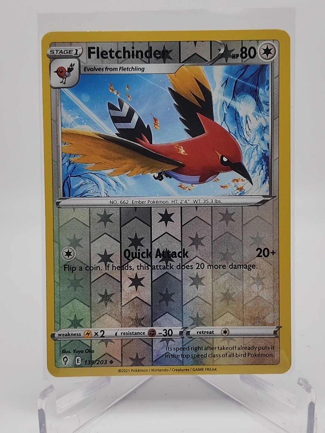 Fletchinder [Reverse Holo]  139/203 Pokémon TCG Evolving Skies