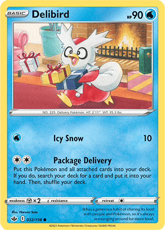 Delibird  32/203 Pokémon TCG Chilling Reign