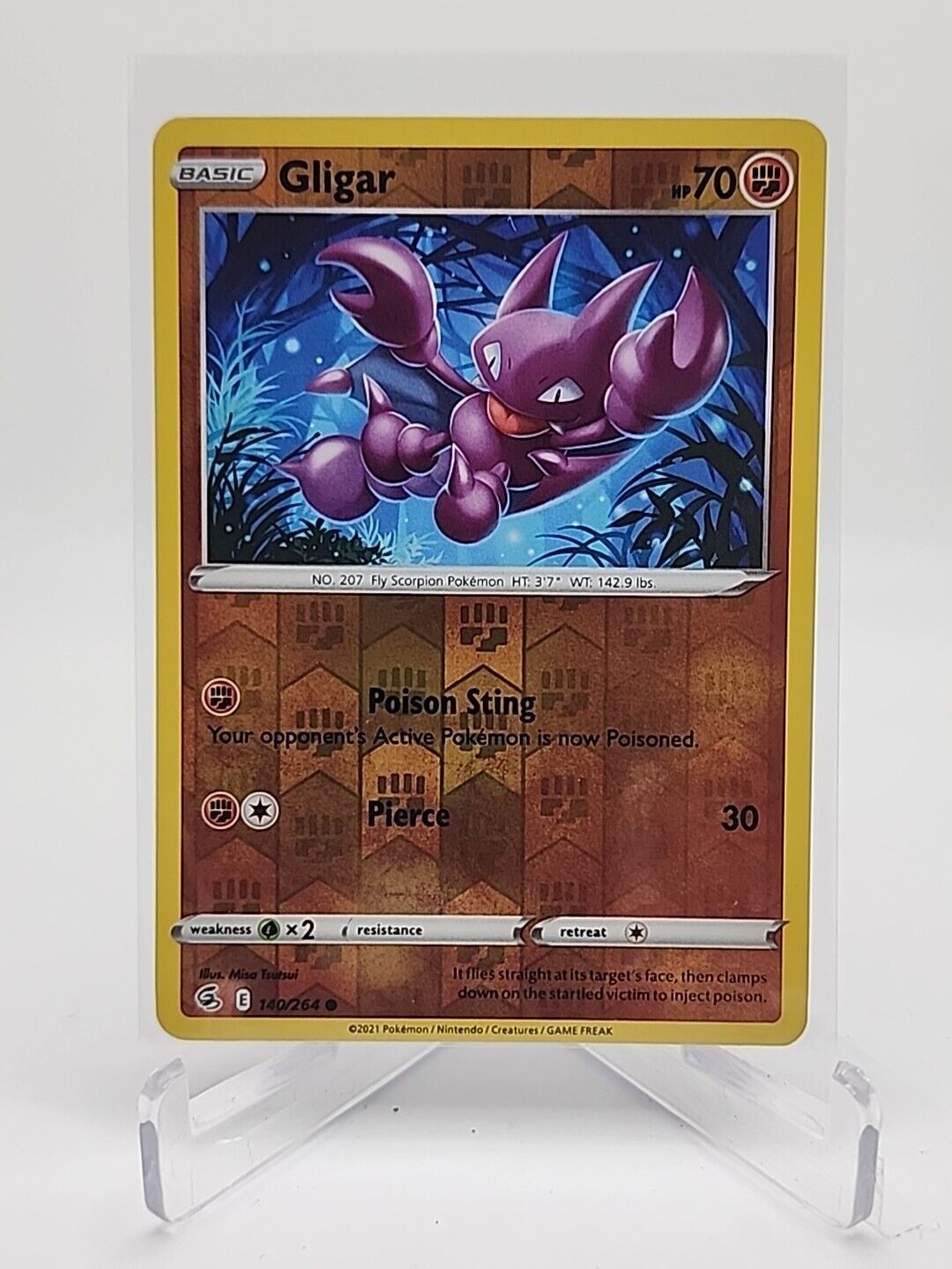 Gligar [Reverse Holo]  140/264 Pokémon TCG Fusion Strike