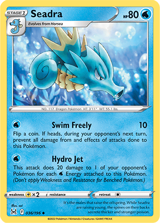 Seadra  36/196 Pokémon TCG Lost Origin