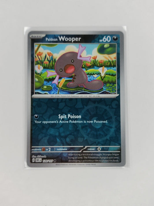 Paldean Wooper [Reverse Holo] 126/197 Pokémon TGC Obsidian Flames