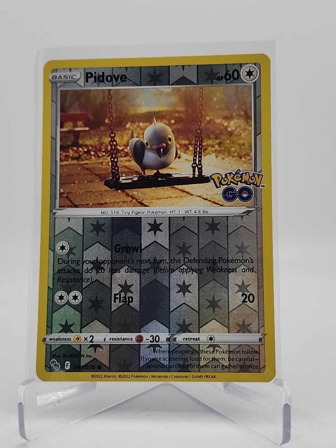 Pidove [Reverse Holo] 61/78 Pokémon TGC Pokemon Go