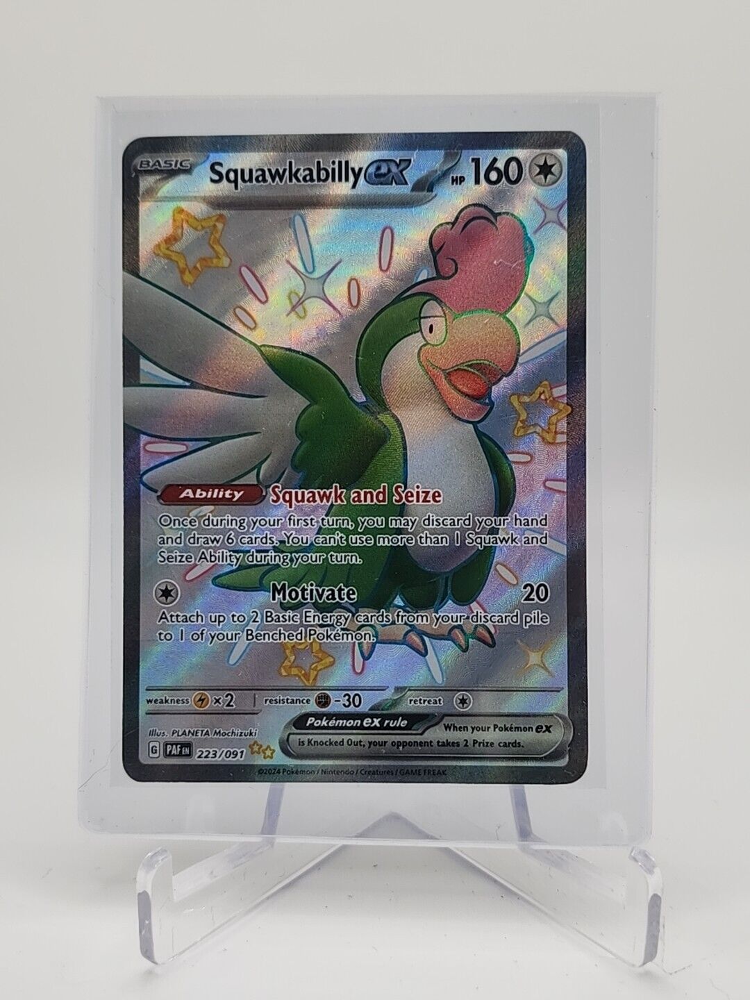 Squawkabilly ex  223/91 Pokémon TCG Paldean Fates