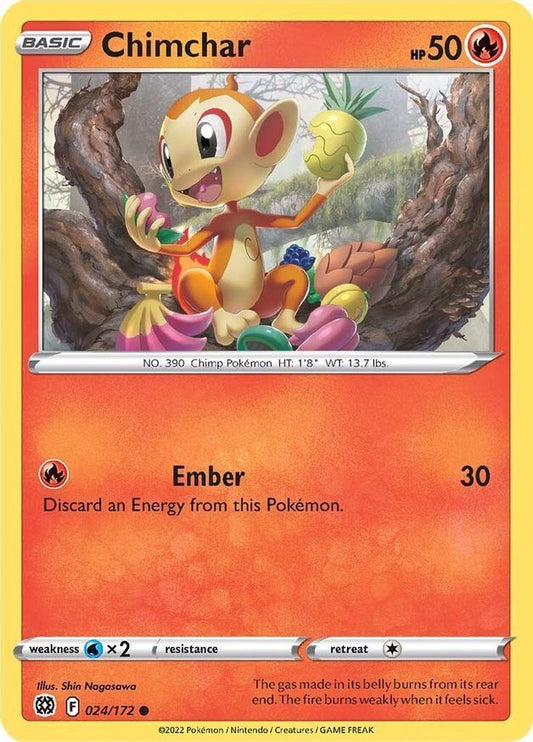 Chimchar  24/172 Pokémon TCG Brilliant Stars