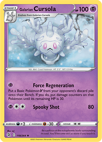 Galarian Cursola  118/264 Pokémon TCG Fusion Strike