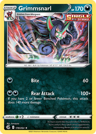 Grimmsnarl  178/264 Pokémon TCG Fusion Strike