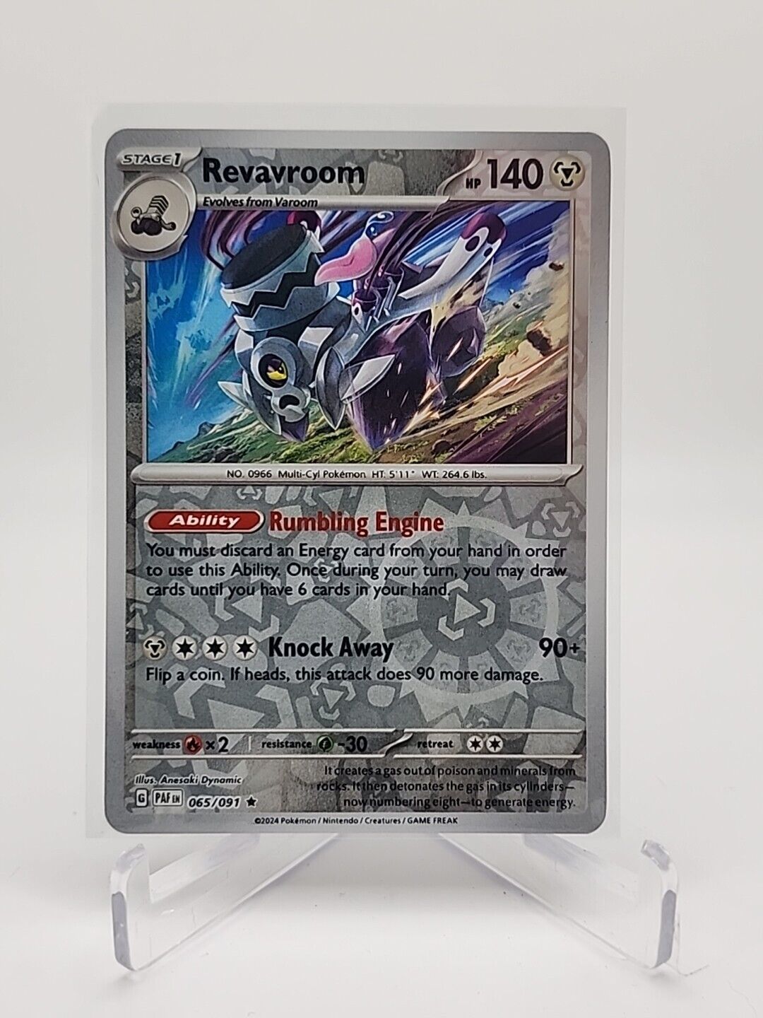 Revavroom [Reverse Holo]  65/91 Pokémon TCG Paldean Fates