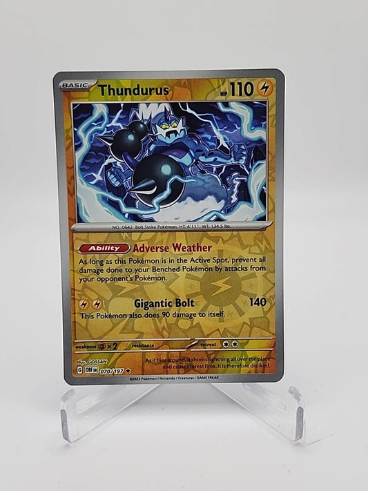 70/197 Thundurus [Reverse Holo] Pokémon TCG Obsidian Flames