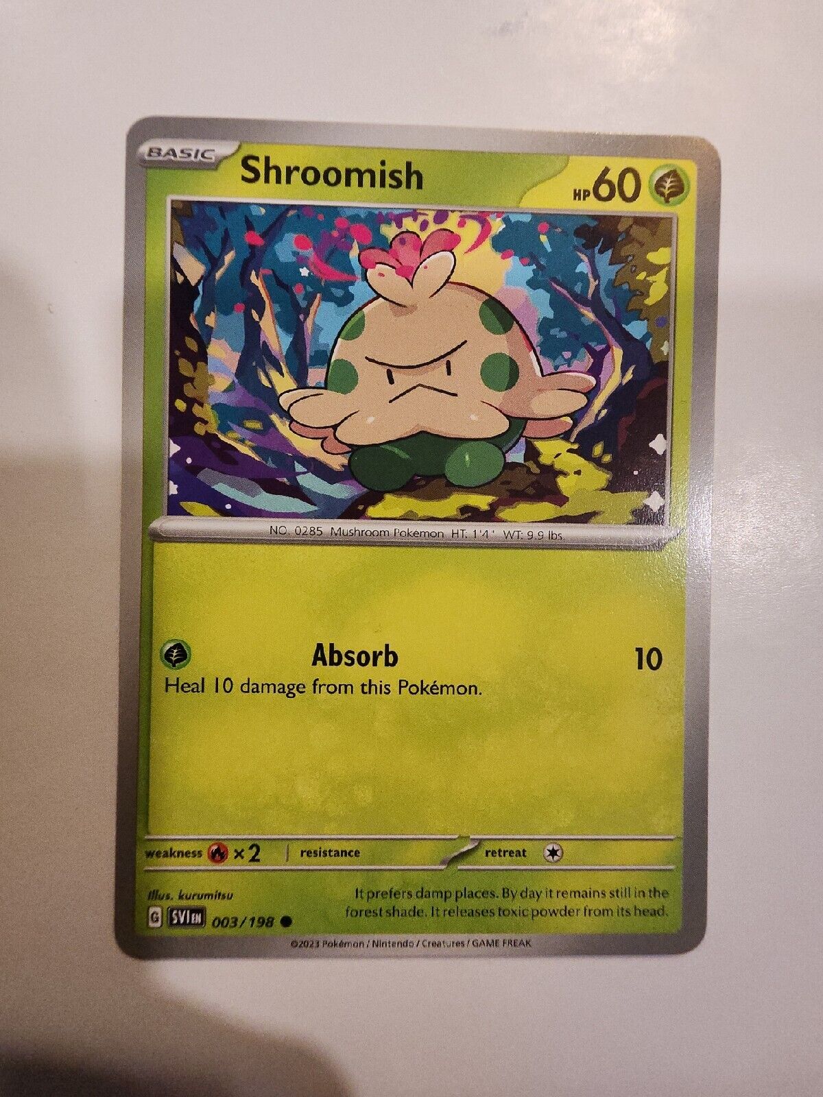 Shroomish 3/198 Pokémon TGC Scarlet & Violet