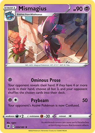 Mismagius  59/189 Pokémon TCG Astral Radiance