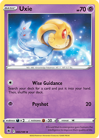 Uxie  65/189 Pokémon TCG Astral Radiance