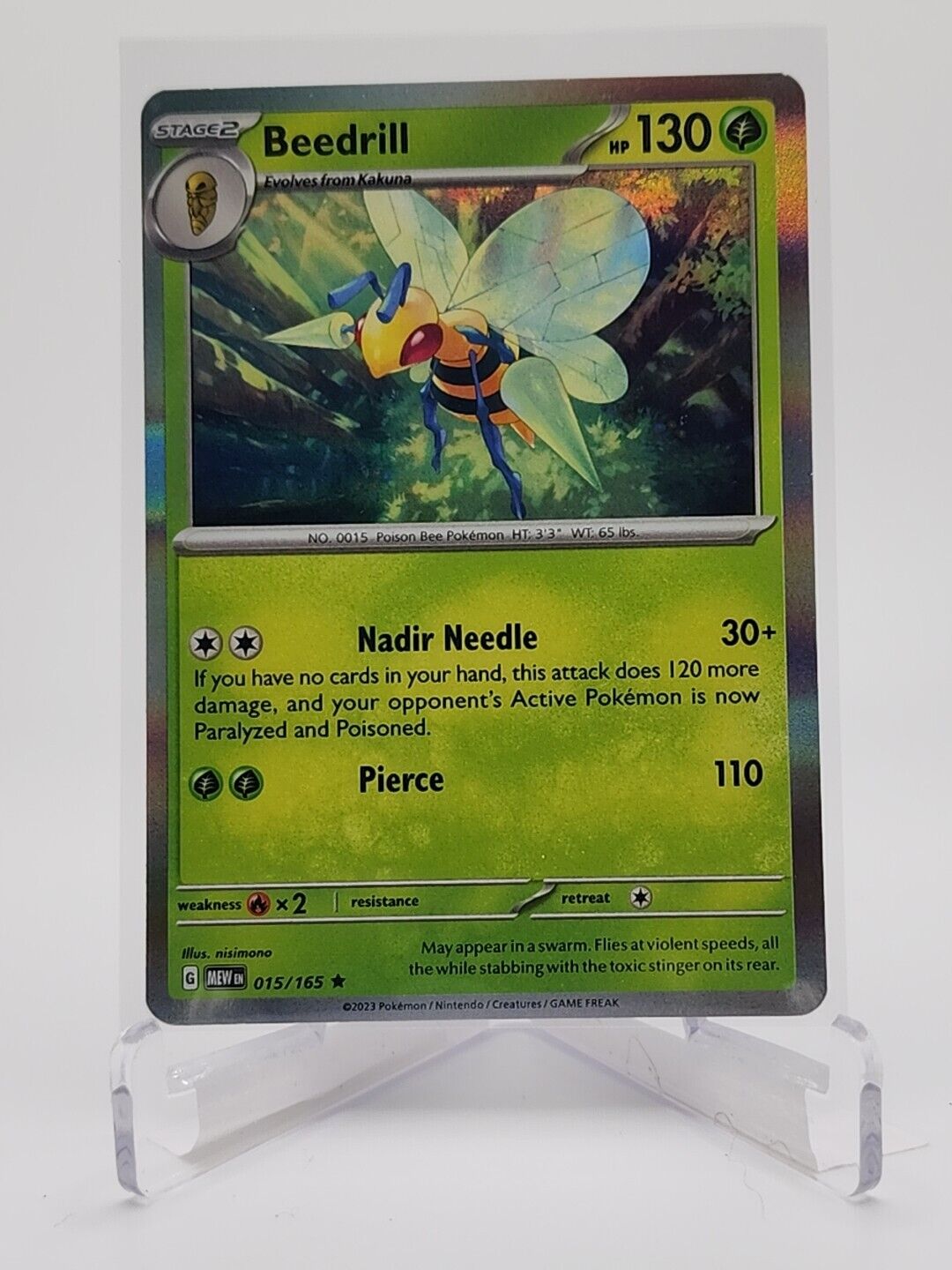 15/165 Beedrill  Pokémon TGC Scarlet & Violet - 151