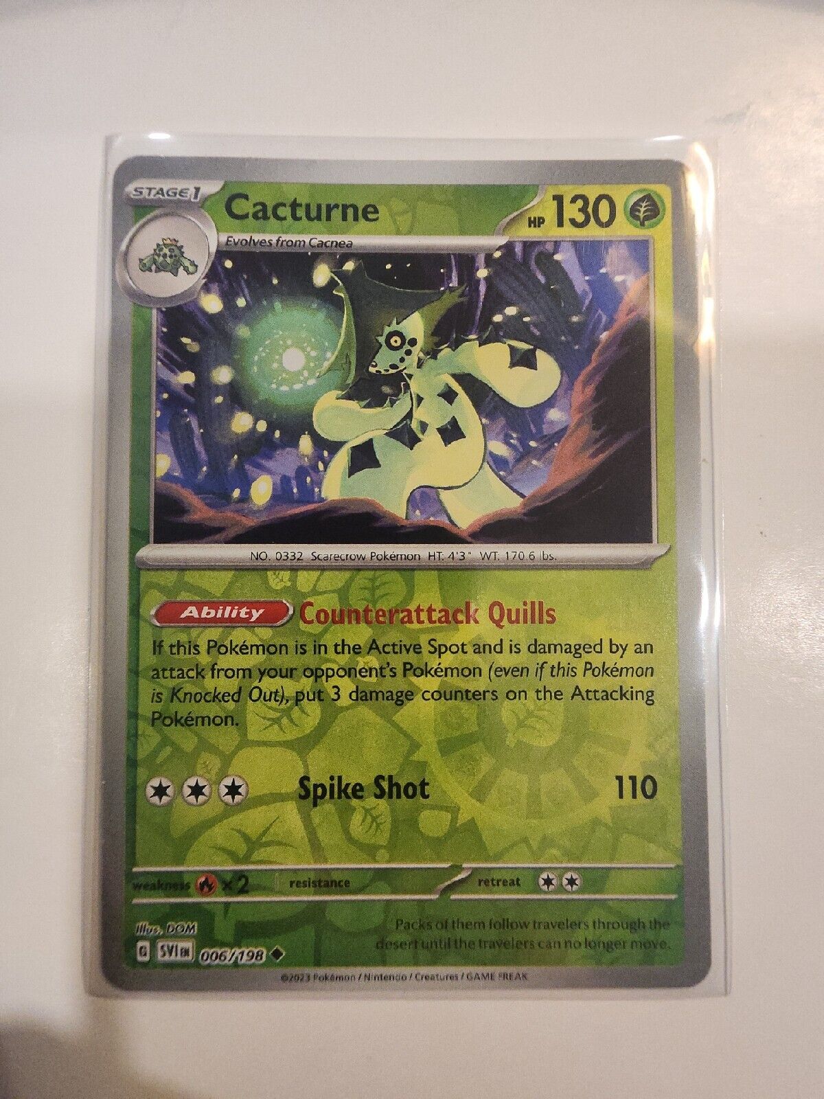 Cacturne [Reverse Holo] 6/198 Pokémon TGC Scarlet & Violet