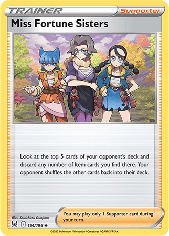 Miss Fortune Sisters  164/196 Pokémon TCG Lost Origin