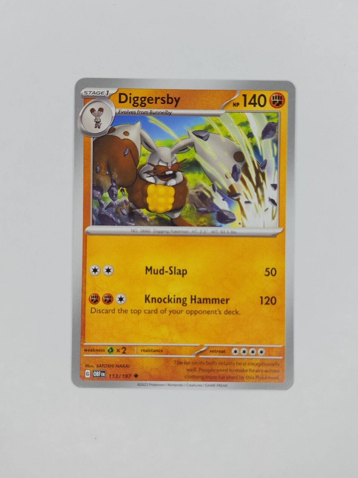 Diggersby 113/197 Pokémon TGC Obsidian Flames