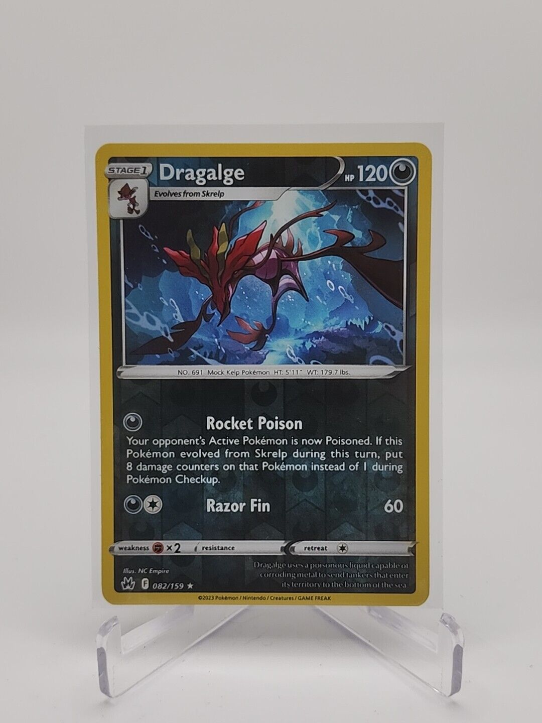 Dragalge [Reverse Holo] 82/159 Pokémon TGC Crown Zenith