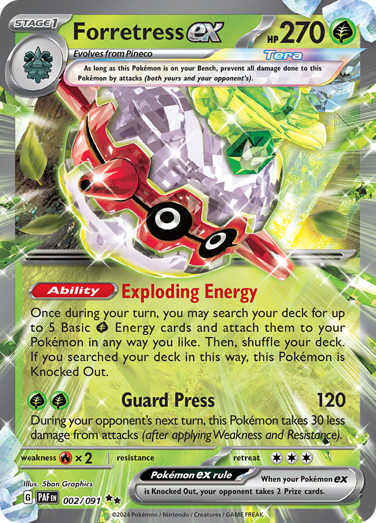 Forretress ex [Holo]  2/91 Pokémon TCG Paldean Fates