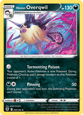 Hisuian Overqwil  90/189 Pokémon TCG Astral Radiance